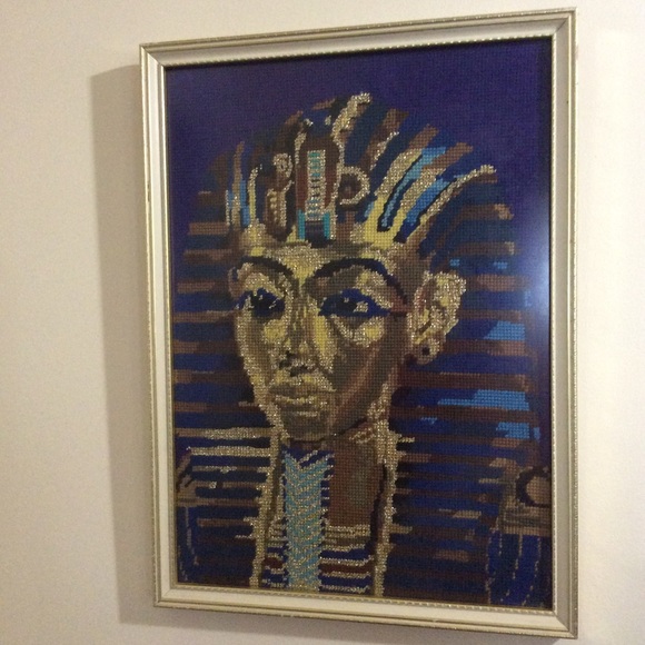 Framed Egyptian 🇪🇬 King Tutankhamen stitchery - Picture 4 of 8